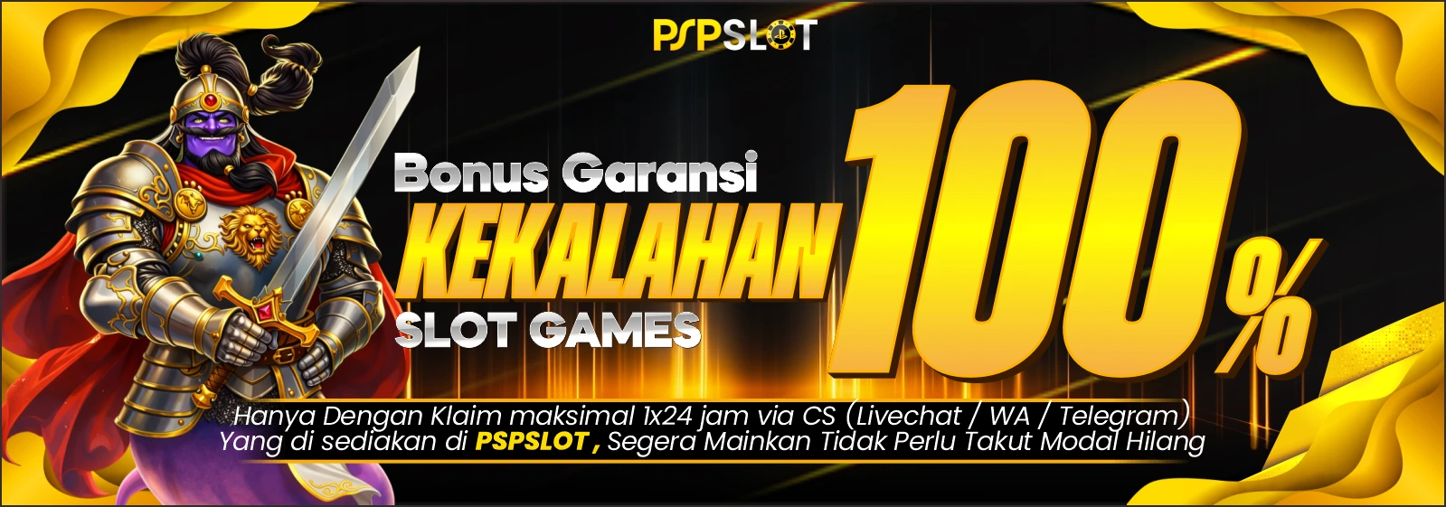 BONUS KEKALAHAN SLOT GAMES 100%