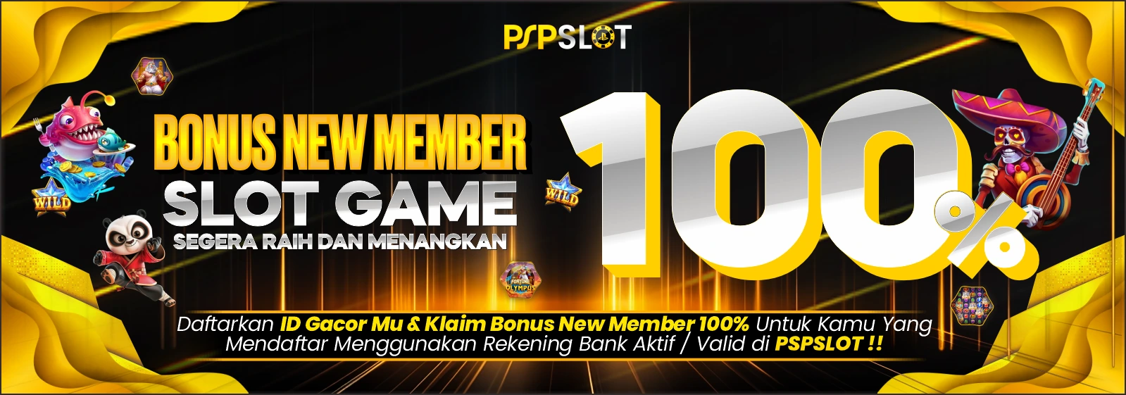 BONUS DEPOSIT NEW MEMBER 100%
